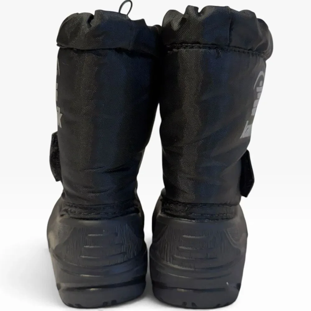 Kamik Toddler Snow Boots Black Insulated Winter Kids Size 5 Strap Toggle